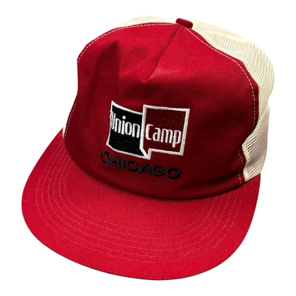 Vintage Union Camp Chicago Mesh Trucker Hat K-Products USA Made Cap SnapBack OS